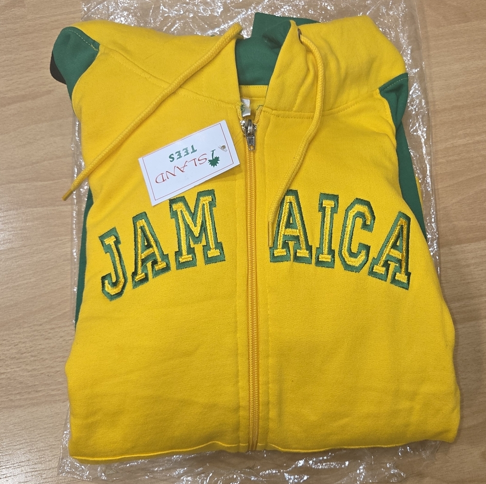 Adult Yellow and Green Jamaica Hoodie